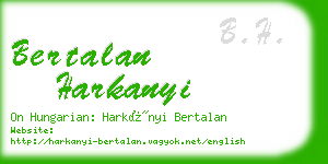 bertalan harkanyi business card